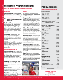 Public Swim Program Highlights Public