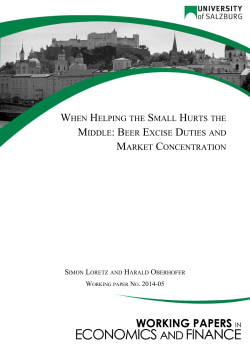 beer excise duties and market concentration