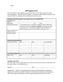NPTE Appeal Form - The Federation of State Boards of Physical