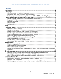 Supplier Frequently Asked Questions (FAQ) - Snap-on