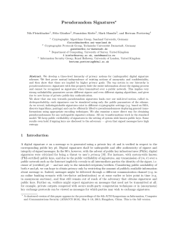 Pseudorandom Signatures