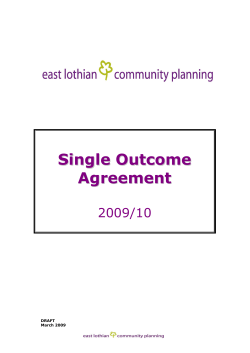 Single Outcome Agreement Template