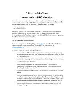 5 Steps to Get a Texas License to Carry (LTC) a handgun