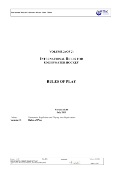 CMAS Underwater Hockey Rules Volume 02