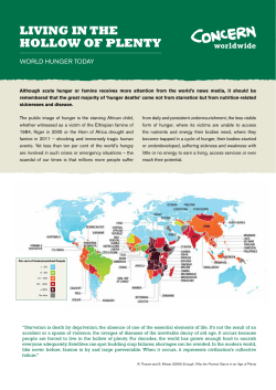 living in the hollow of plenty