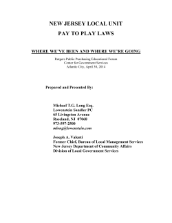 new jersey local unit pay to play laws
