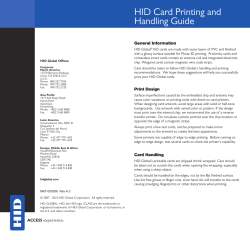 HID Card Printing and Handling Guide