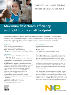 Maximum flash/torch efficiency and light from a small footprint