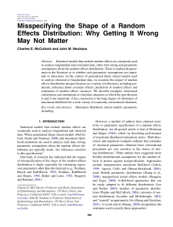 Misspecifying the Shape of a Random Effects Distribution: Why