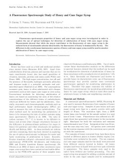 A Fluorescence Spectroscopic Study of Honey and Cane - J