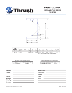 TCF Series Chemical by-pass Feeders (Non-ASME)