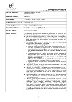 Job Specification and Terms and Conditions