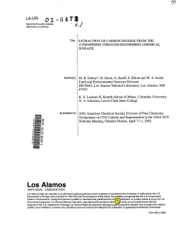 EXTRACTION OF CARBON DIOXIDE PROM THE ATMOSPHERE