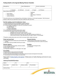 Checklist for Meeting Organizers
