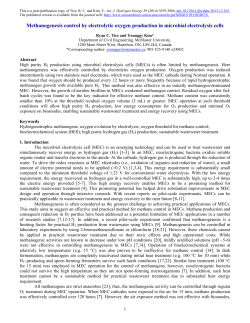 Methanogenesis control by electrolytic oxygen production in