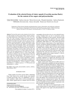 Evaluation of the selected forms of winter squash (Cucurbita maxima
