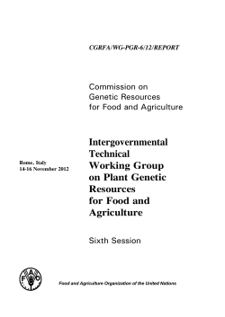Intergovernmental Technical Working Group on Plant Genetic