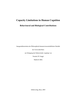 Capacity Limitations in Human Cognition