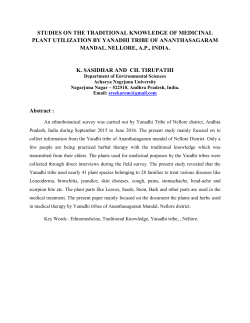 studies on the traditional knowledge of medicinal plant utilization by