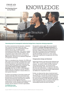 The Right Incentive Structure Makes Firms Smarter