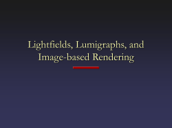 Lightfields, Lumigraphs, and Image-based