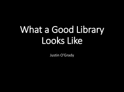 What a Good Library Looks Like