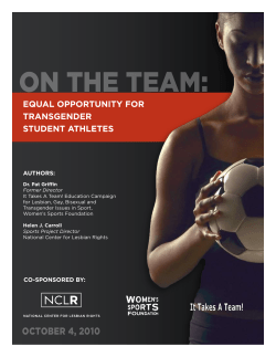 On the Team: Equal Opportunity for Transgender Student