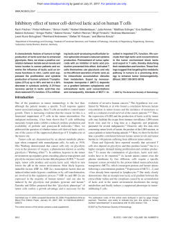 Inhibitory effect of tumor cell&ndash;derived lactic acid on