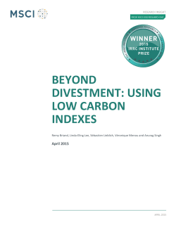 Beyond Divestment: Using Low Carbon Indexes