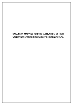 capability mapping for the cultivation of high value tree species in