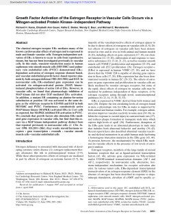 Growth Factor Activation of the Estrogen Receptor in Vascular Cells