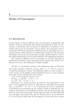 2 Modes of Convergence