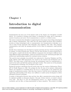 Introduction to digital communication