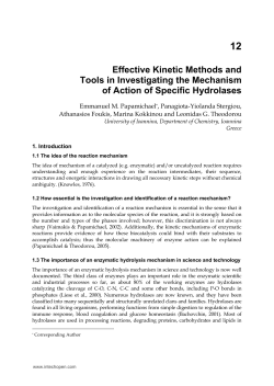 Effective Kinetic Methods and Tools in Investigating