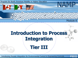 Introduction to Process Integration Tier III