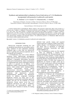 Synthesis and antimicrobial evaluation of novel derivatives of 1,3,4