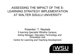 Assessing the impact of the e-Learning Strategy Implementation at