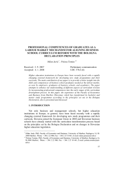 professional competences of graduates as a labour market