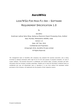 Look`N`Go For High Fly Air &ndash; Software Requirement