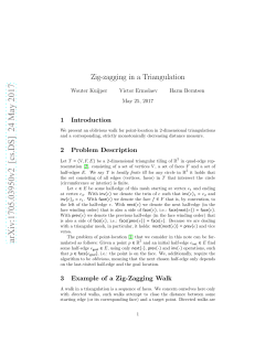 Zig-zagging in a Triangulation