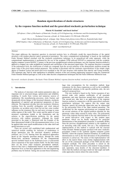 Random eigenvibrations of elastic structures by the response