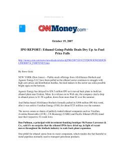 Ethanol Going-Public Deals Dry Up As Fuel Price Falls