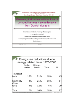Greening industries without loss of competitiveness