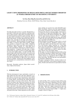 light curve properties of high earth obital rocket bodies observed at