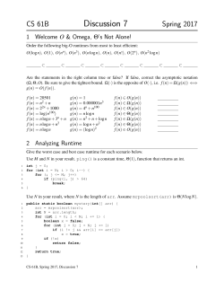Discussion 7 - CS 61B Spring 2017
