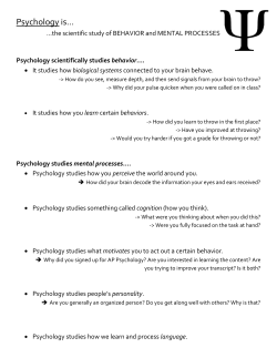 Psychology is