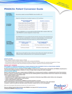 Conversion to and from PRADAXA