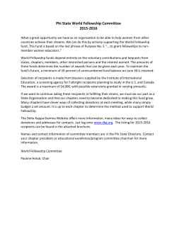 Phi State World Fellowship Committee 2015-2016