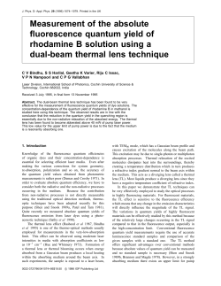 Measurement of the absolute fluorescence quantum yield of