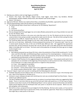 Board Meeting Minutes Williamsburg Players April 13, 2015